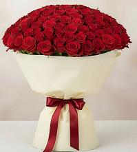 Букет 101 Красная роза Милано в Панковке