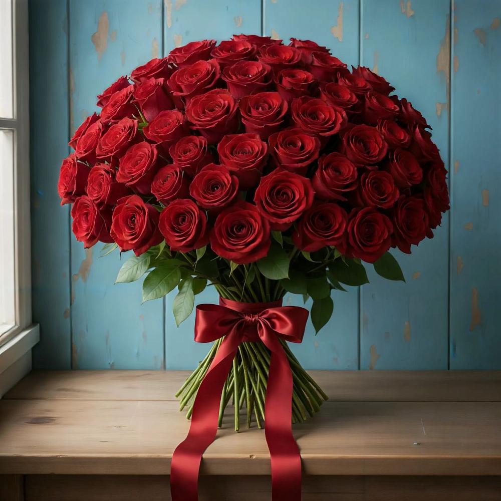 Букет Красные розы Блэк Меджик в Панковке