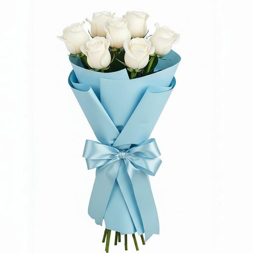 Букет 7 белых роз Проуд в Панковке
