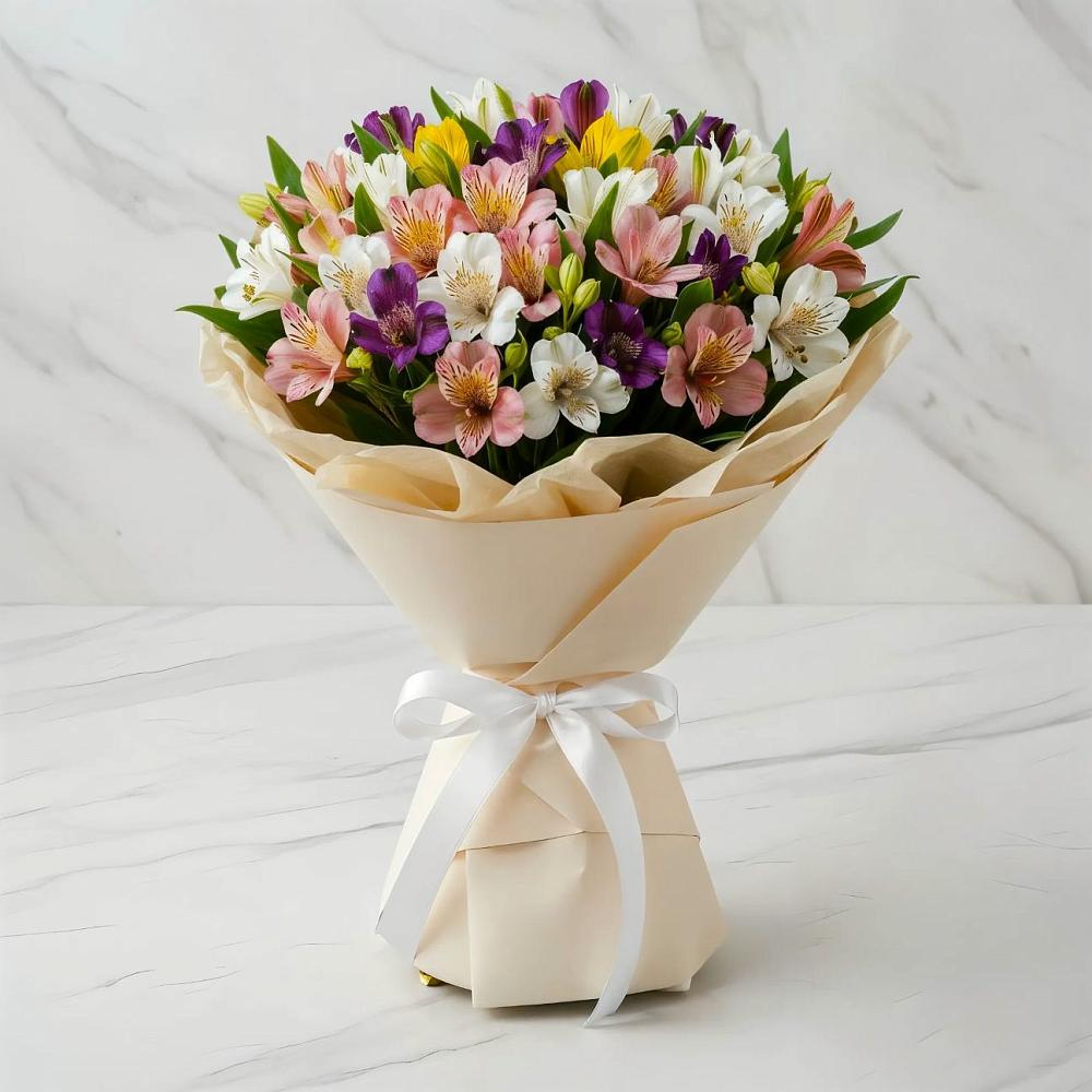 Букет цветов из: Альстромерии в Панковке