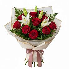 Букет цветов из:  Лилии и Розы в Панковке