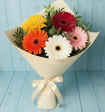 Букет цветов из:  Герберы #REPLACE_PRED# Панковке