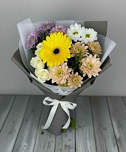 Букет цветов из:  Розы, Герберы и Хризантемы в Панковке