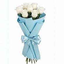 Букет 7 белых роз Проуд #REPLACE_PRED# Панковке