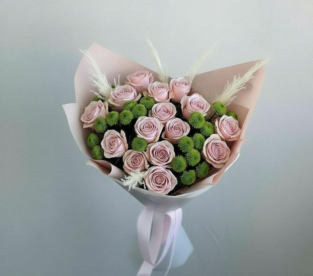 Букет цветов из: Розы и Хризантемы в Панковке