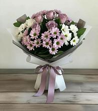 Букет цветов из:  Хризантемы и Розы в Панковке