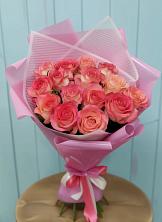 Букет 15 Розовых роз Равель в Панковке