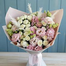 Букет цветов из:  Альстромерии и Розы в Панковке